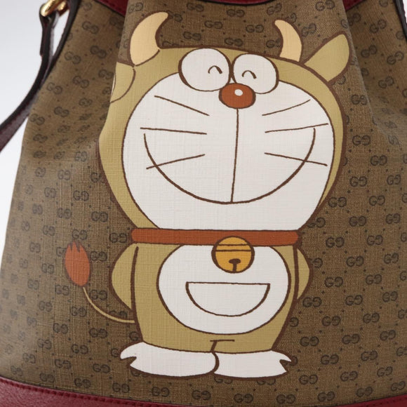 GUCCI Micro GG Supreme Doraemon Collaboration Bag PVC 625216 Auth 156657SAM