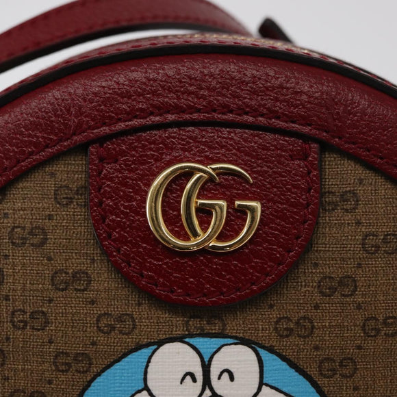 GUCCI Micro GG Supreme Doraemon Collaboration Bag PVC 625216 Auth 156658SAM