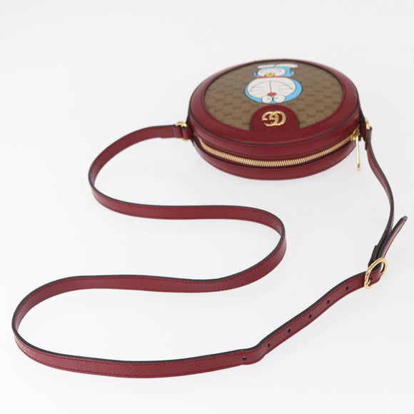 GUCCI Micro GG Supreme Doraemon Collaboration Bag PVC 625216 Auth 156658SAM