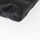 LOUIS VUITTON Monogram Emboss Pochette A4 Clutch Bag Black M68775 Auth 156663M-14