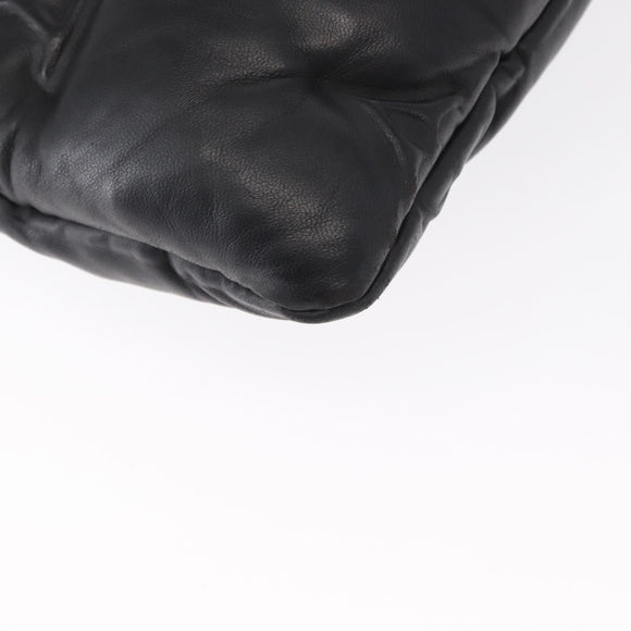 LOUIS VUITTON Monogram Emboss Pochette A4 Clutch Bag Black M68775 Auth 156663M