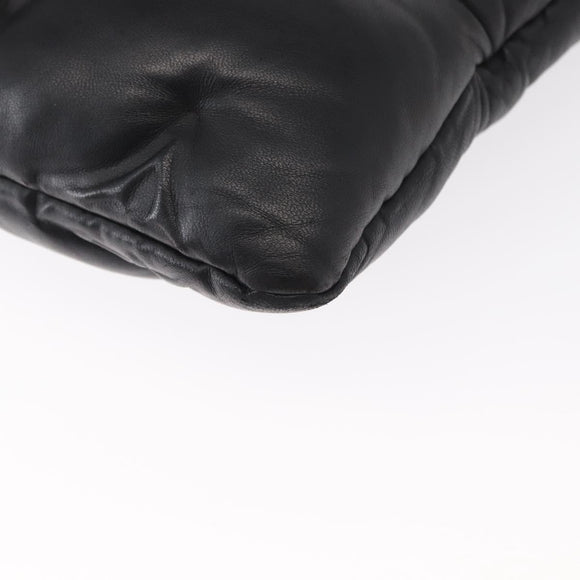 LOUIS VUITTON Monogram Emboss Pochette A4 Clutch Bag Black M68775 Auth 156663M