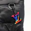 LOUIS VUITTON Monogram Emboss Pochette A4 Clutch Bag Black M68775 Auth 156663M-18