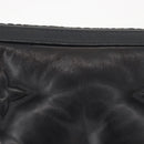 LOUIS VUITTON Monogram Emboss Pochette A4 Clutch Bag Black M68775 Auth 156663M-3