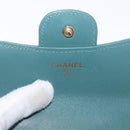 CHANEL Matelasse Chain Shoulder Bag Lamb Skin 2way Green Gold CC Auth 156667SM-18