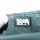 CHANEL Matelasse Chain Shoulder Bag Lamb Skin 2way Green Gold CC Auth 156667SM-24