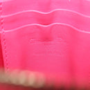 Christian Dior Cannage Phone Chain Shoulder Pouch 2way Pink Gold Auth 156668V-16