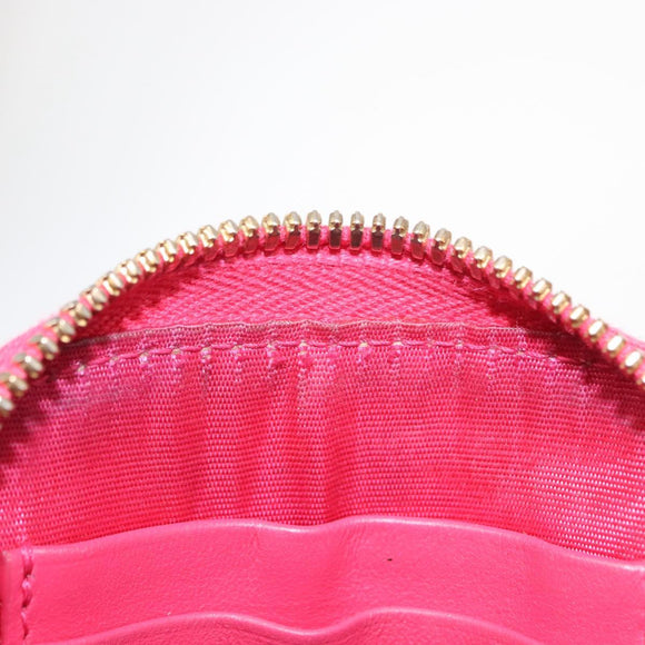 Christian Dior Cannage Phone Chain Shoulder Pouch 2way Pink Gold Auth 156668V