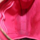 Christian Dior Cannage Phone Chain Shoulder Pouch 2way Pink Gold Auth 156668V-18