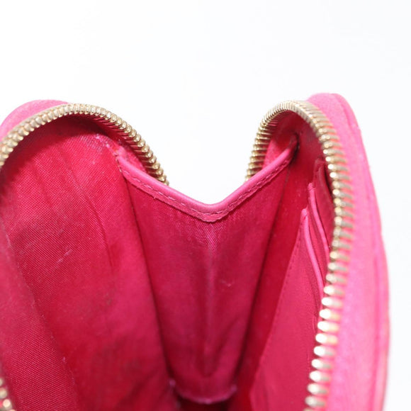 Christian Dior Cannage Phone Chain Shoulder Pouch 2way Pink Gold Auth 156668V