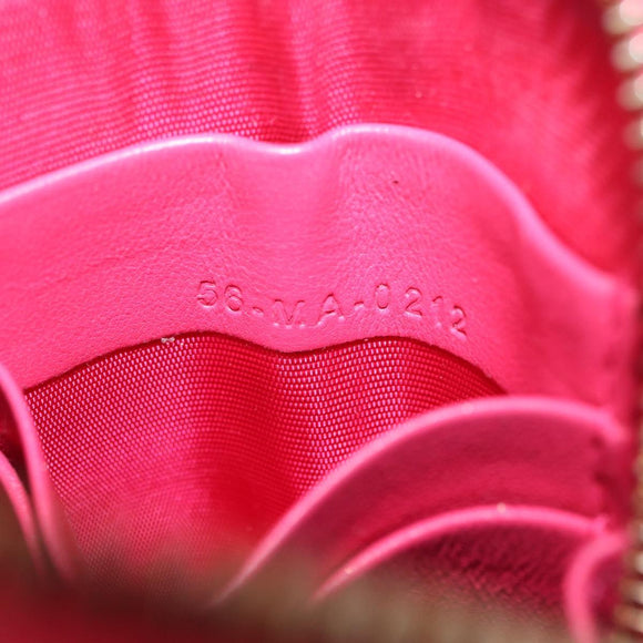 Christian Dior Cannage Phone Chain Shoulder Pouch 2way Pink Gold Auth 156668V