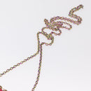 Christian Dior Cannage Phone Chain Shoulder Pouch 2way Pink Gold Auth 156668V-8