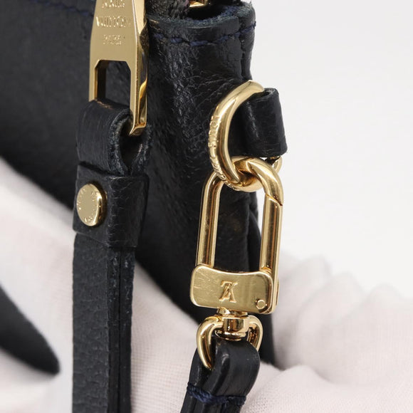 LOUIS VUITTON Monogram Empreinte Citadine PM Accessory Pouch Black Auth 156669V