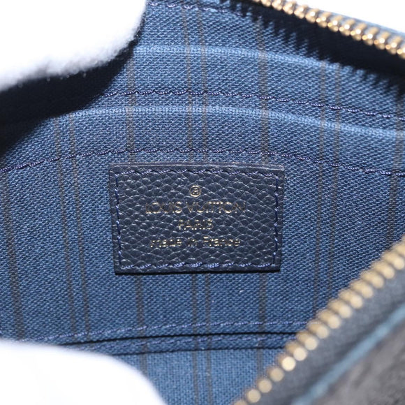 LOUIS VUITTON Monogram Empreinte Citadine PM Accessory Pouch Black Auth 156669V