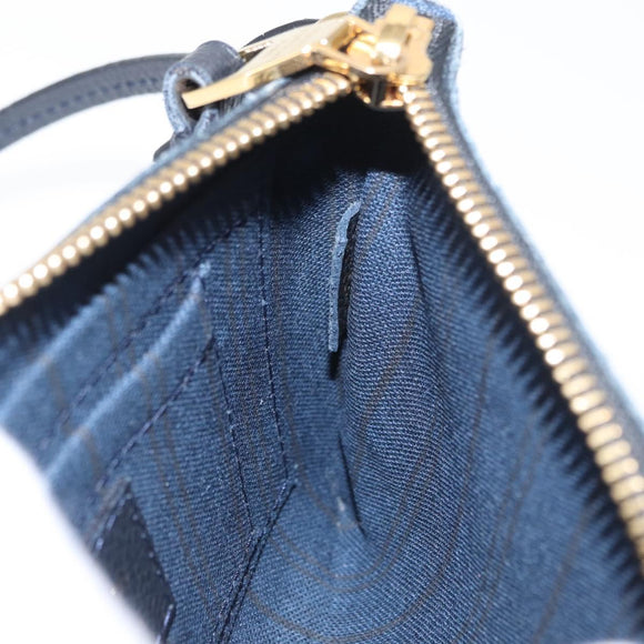 LOUIS VUITTON Monogram Empreinte Citadine PM Accessory Pouch Black Auth 156669V