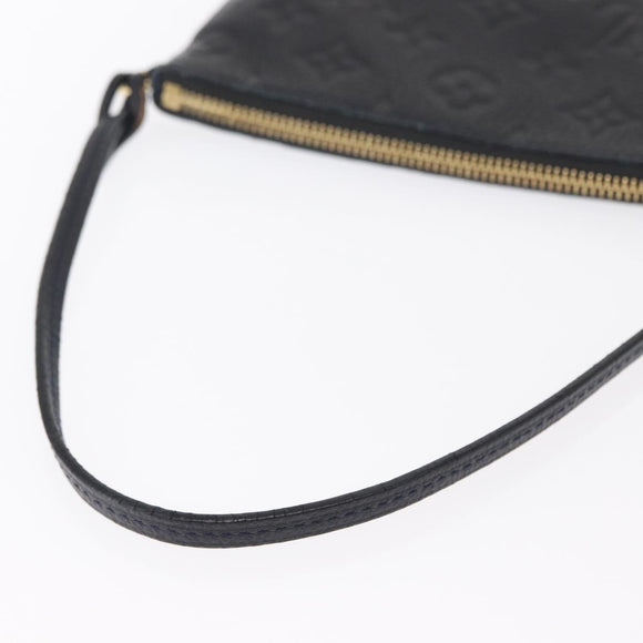 LOUIS VUITTON Monogram Empreinte Citadine PM Accessory Pouch Black Auth 156669V