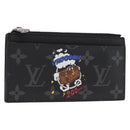 LOUIS VUITTON Monogram Eclipse Coin Card Holder M80932 LV Auth 156670V-1