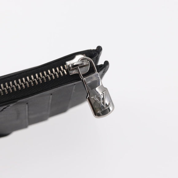 LOUIS VUITTON Monogram Eclipse Coin Card Holder M80932 LV Auth 156670V