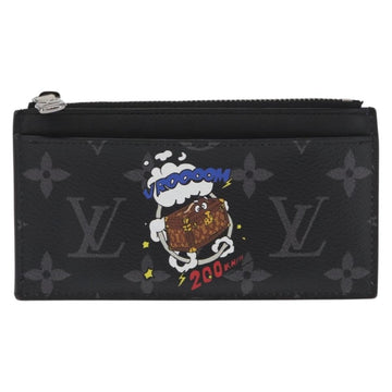 LOUIS VUITTON Monogram Eclipse Coin Card Holder M80932 LV Auth 156670V - 0