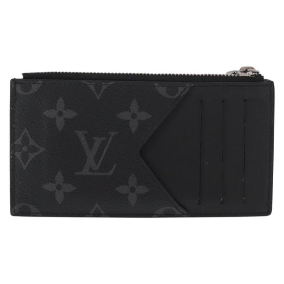 LOUIS VUITTON Monogram Eclipse Coin Card Holder M80932 LV Auth 156670V