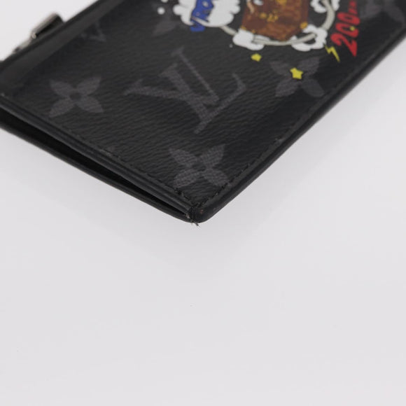 LOUIS VUITTON Monogram Eclipse Coin Card Holder M80932 LV Auth 156670V