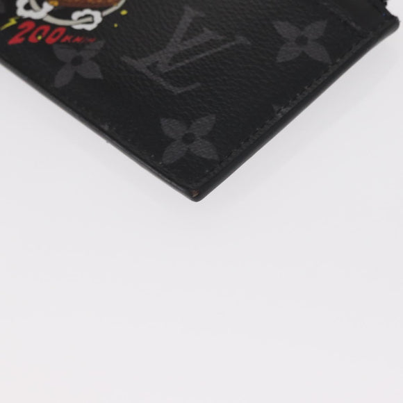 LOUIS VUITTON Monogram Eclipse Coin Card Holder M80932 LV Auth 156670V