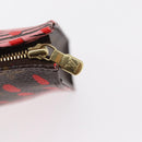 LOUIS VUITTON Monogram jungle Dot Poche Toilette 26 Pouch Red LV Auth 156673V-8