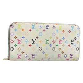 LOUIS VUITTON Multicolor PortefeuilleInsolite Wallet White M93750 LV Auth 156680