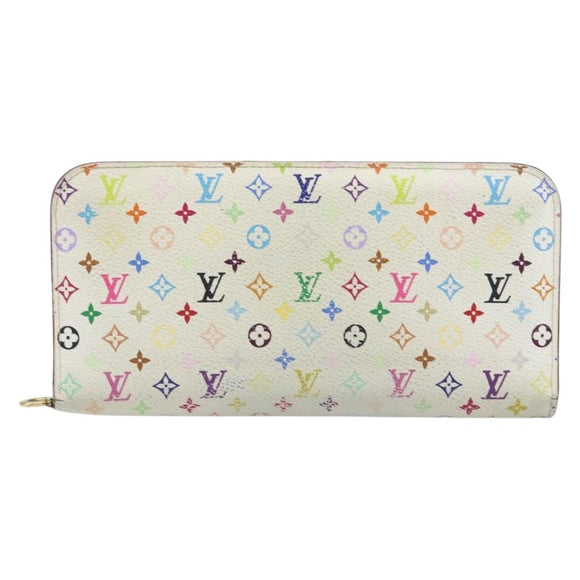 LOUIS VUITTON Multicolor PortefeuilleInsolite Wallet White M93750 LV Auth 156680