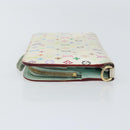 LOUIS VUITTON Multicolor PortefeuilleInsolite Wallet White M93750 LV Auth 156680-4