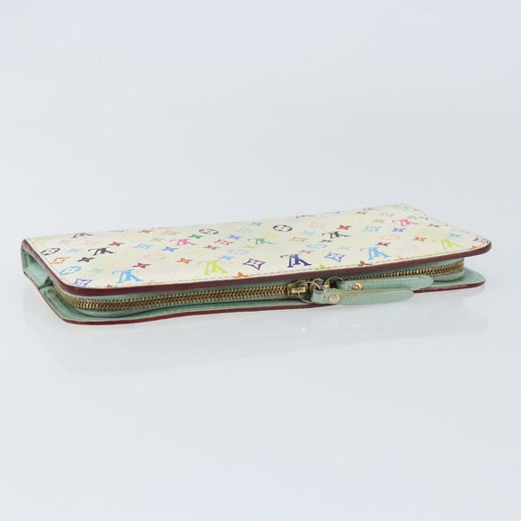 LOUIS VUITTON Multicolor PortefeuilleInsolite Wallet White M93750 LV Auth 156680