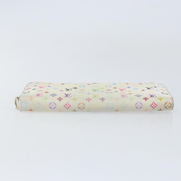 LOUIS VUITTON Multicolor PortefeuilleInsolite Wallet White M93750 LV Auth 156680