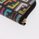 FENDI Zucca Canvas Langbrieftasche Multicolor Auth 156681V-17