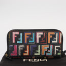 FENDI Zucca Canvas Langbrieftasche Multicolor Auth 156681V-12