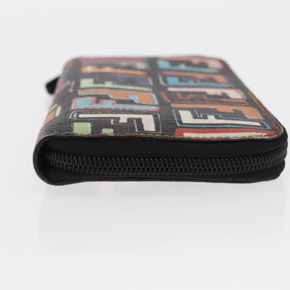 FENDI Zucca Canvas Long Wallet Multicolor Auth 156681V