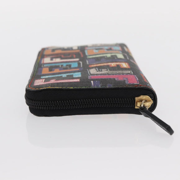 FENDI Zucca Canvas Long Wallet Multicolor Auth 156681V