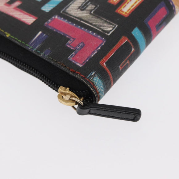 FENDI Zucca Canvas Langbrieftasche Multicolor Auth 156681V