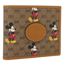 GUCCI Micro GG Supreme Disney Compact Wallet PVC Beige 602547 Auth 156682SM-1