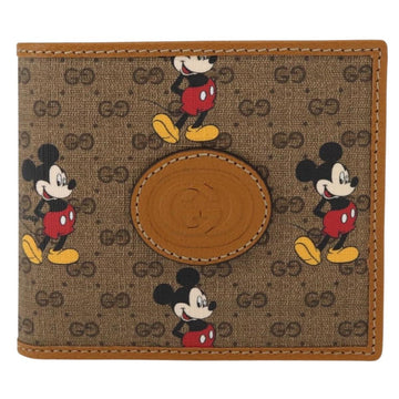GUCCI Micro GG Supreme Disney Compact Wallet PVC Beige 602547 Auth 156682SM - 0