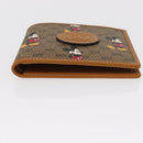 GUCCI Micro GG Supreme Disney Compact Wallet PVC Beige 602547 Auth 156682SM-7