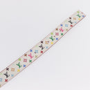 LOUIS VUITTON Multicolor Ceinture LV Cut Belt White M9682W LV Auth 156683V-7