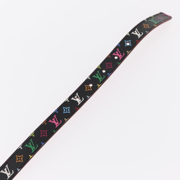 LOUIS VUITTON Multicolor Ceinture Initials Belt Black M9631 LV Auth 156684SAM