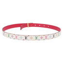 LOUIS VUITTON Multicolor Ceinture Initials Belt White M9630 LV Auth 156685SAM-2