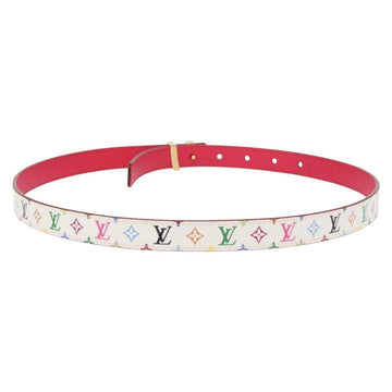 LOUIS VUITTON Multicolor Ceinture Initials Belt White M9630 LV Auth 156685SAM - 0