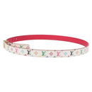 LOUIS VUITTON Multicolor Ceinture Initials Belt White M9630 LV Auth 156685SAM-3