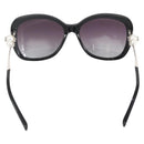 CHANEL Coco Pearl Sunglasses metal Black 5339-H CC Auth 156688-3