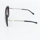 CHANEL Coco Pearl Sunglasses metal Black 5339-H CC Auth 156688-5