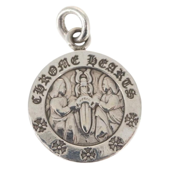 Chrome Hearts Angel Medal Charm V2 Pendant Top Ag925 Silver Auth 156690M