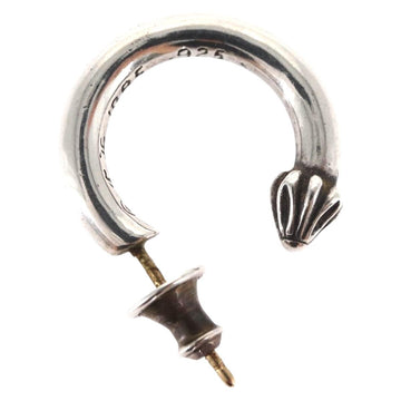 Chrome Hearts Plain Hoop Pierce Earring Ag925 Silver Auth 156691M