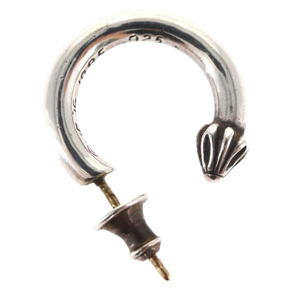 Chrome Hearts Plain Hoop Pierce Earring Ag925 Silver Auth 156691M